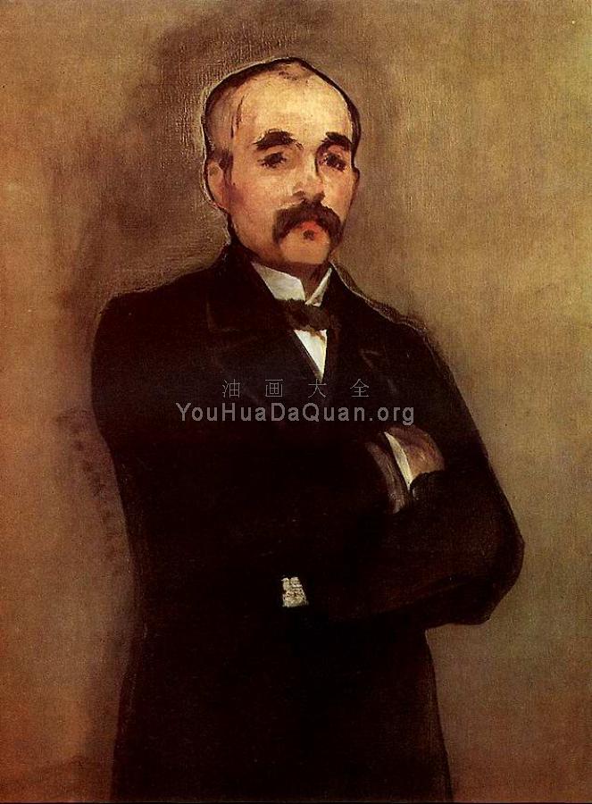 Portrait of Georges Clemenceau - 爱德华·马奈